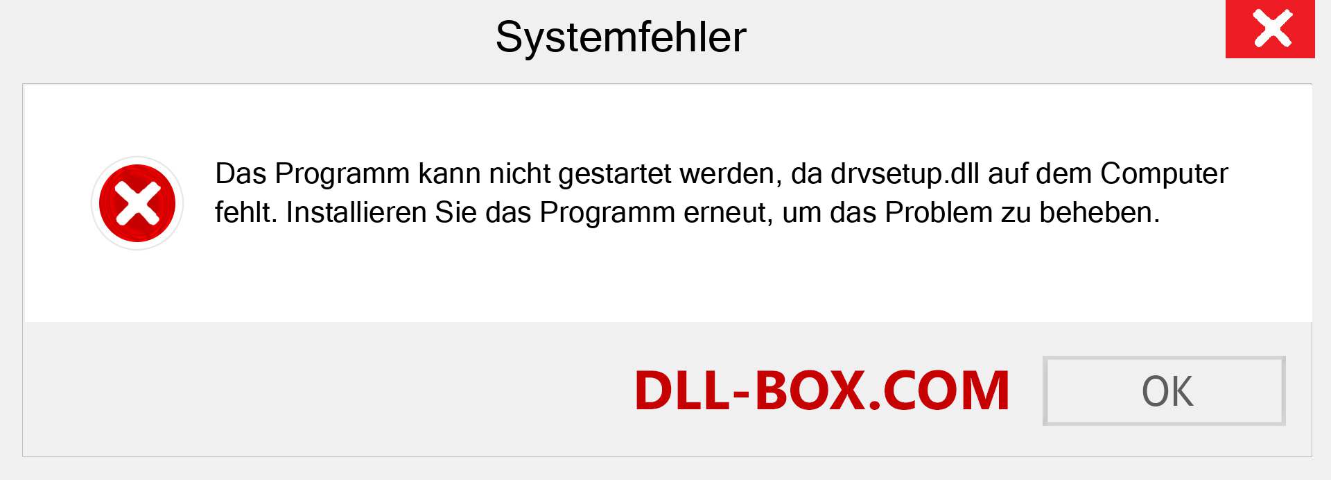 drvsetup.dll-Datei fehlt?. Download für Windows 7, 8, 10 - Fix drvsetup dll Missing Error unter Windows, Fotos, Bildern