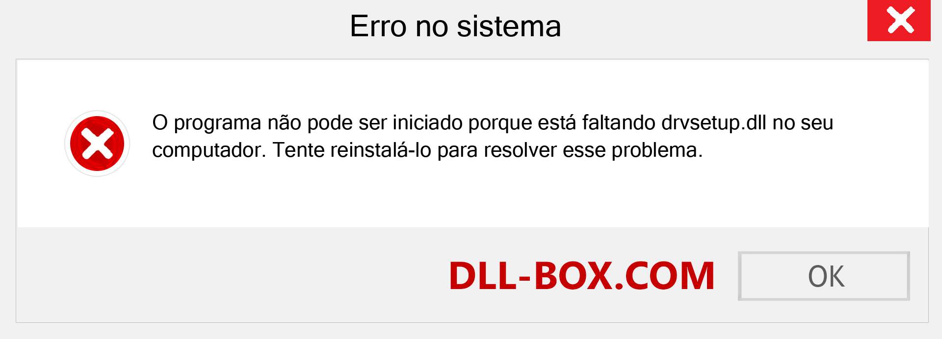 Arquivo drvsetup.dll ausente ?. Download para Windows 7, 8, 10 - Correção de erro ausente drvsetup dll no Windows, fotos, imagens